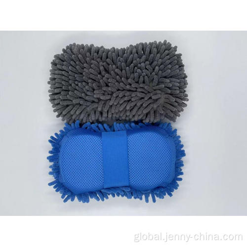 Glasses Cloth Chenille Sponge Mitt Microfiber brush,chenille sponge glove Supplier